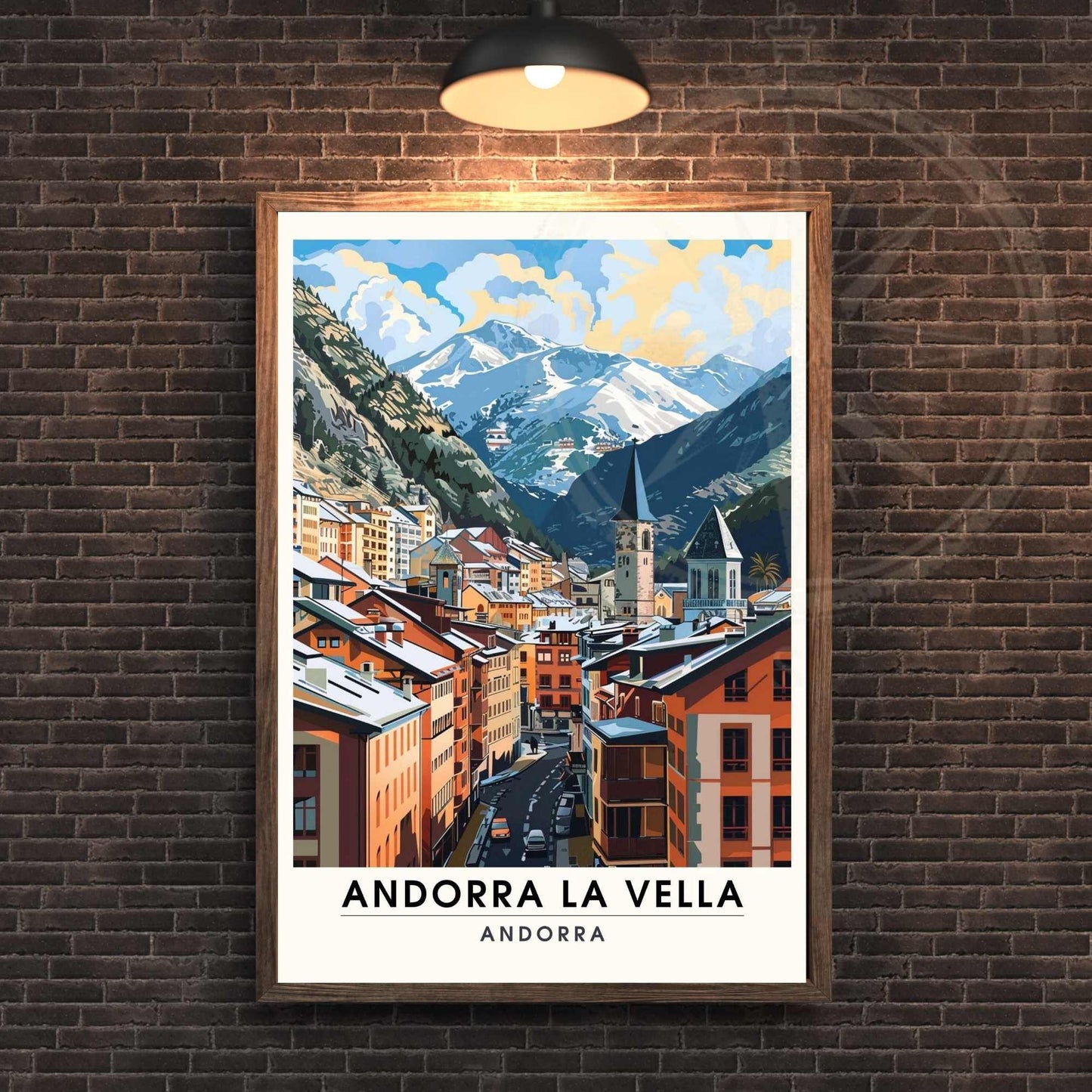 Affiche Andorre-la-Vieille- impression de voyage Andorre-la-Vieille - Affiche Andorre