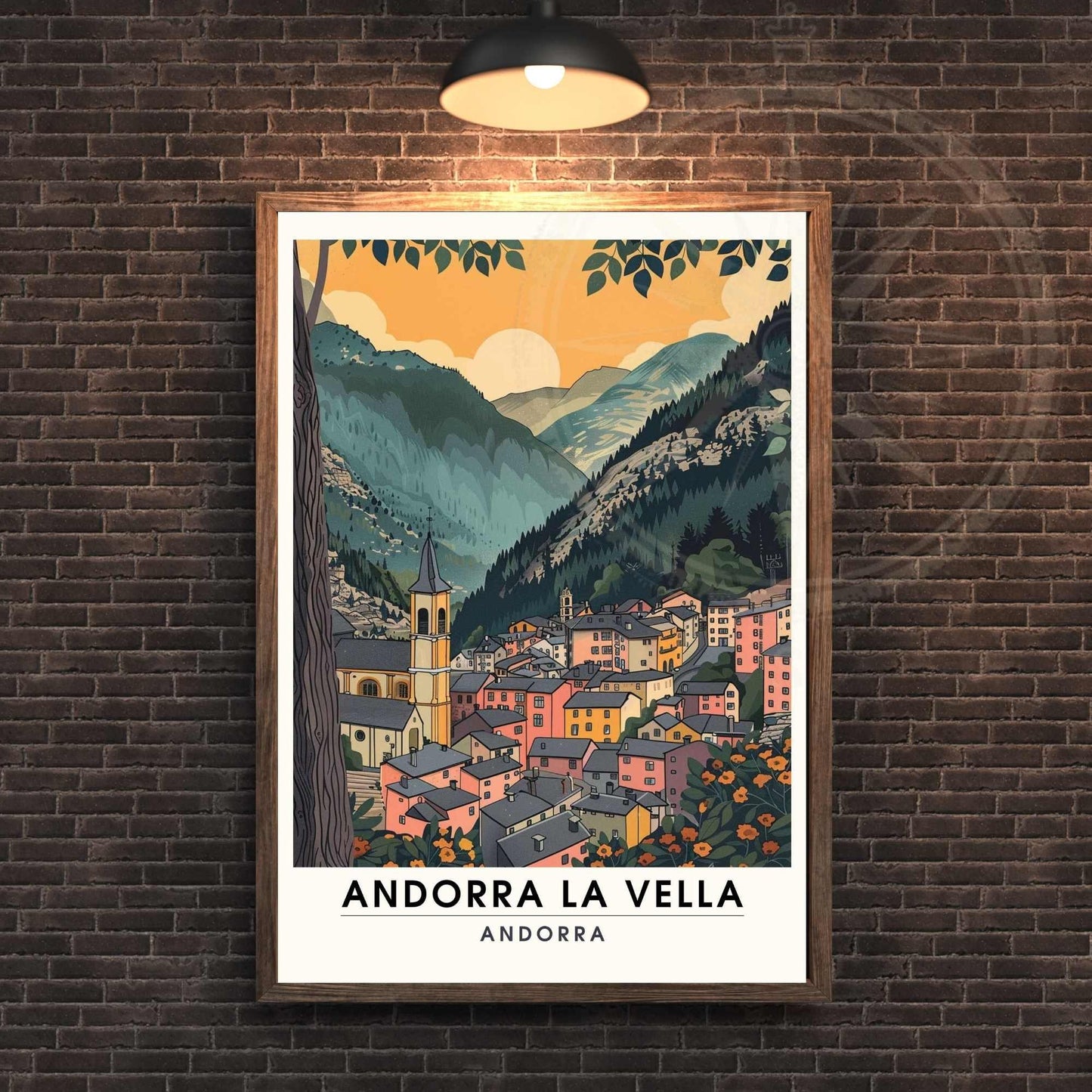 Affiche Andorre-la-Vieille - impression Andorre-la-Vieille - Affiche Andorre