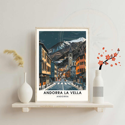 Affiche Andorre-la-Vieille - impression de voyage Andorre-la-Vieille - Affiche de voyage Andorre