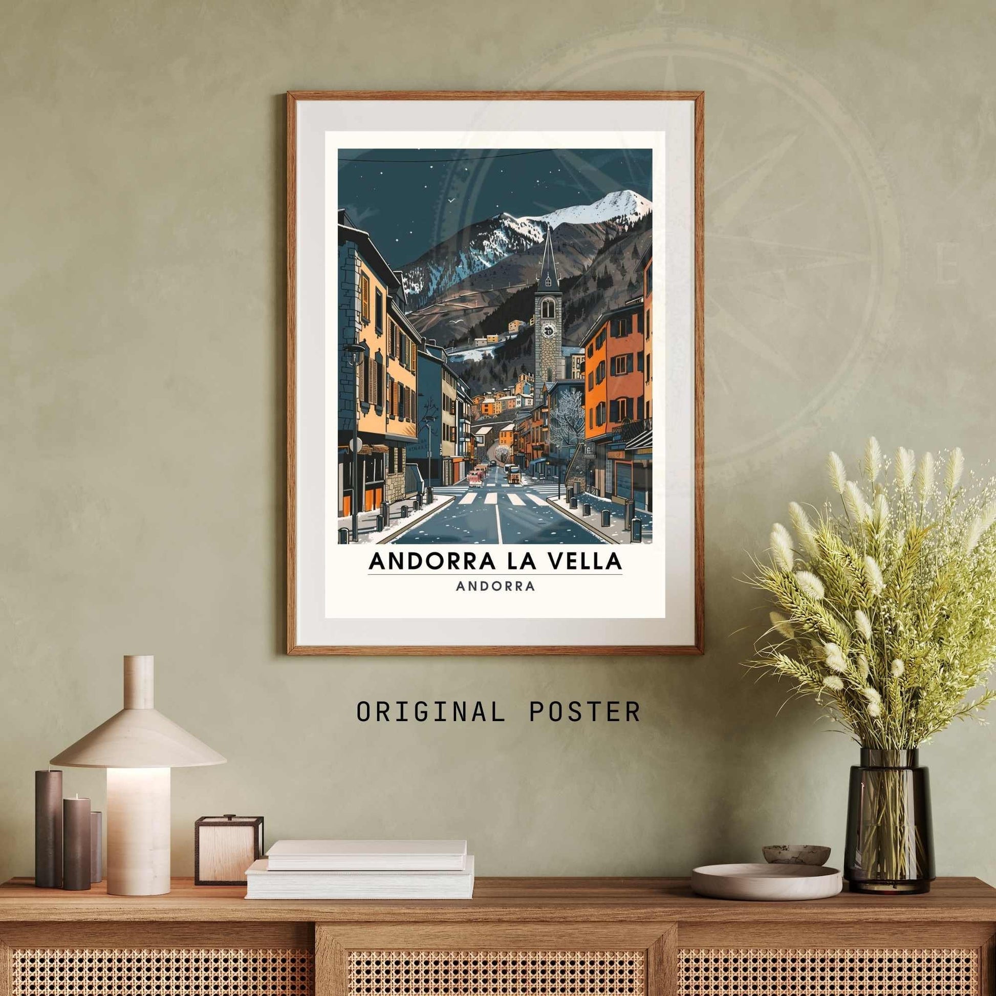 Affiche Andorre-la-Vieille - impression de voyage Andorre-la-Vieille - Affiche de voyage Andorre