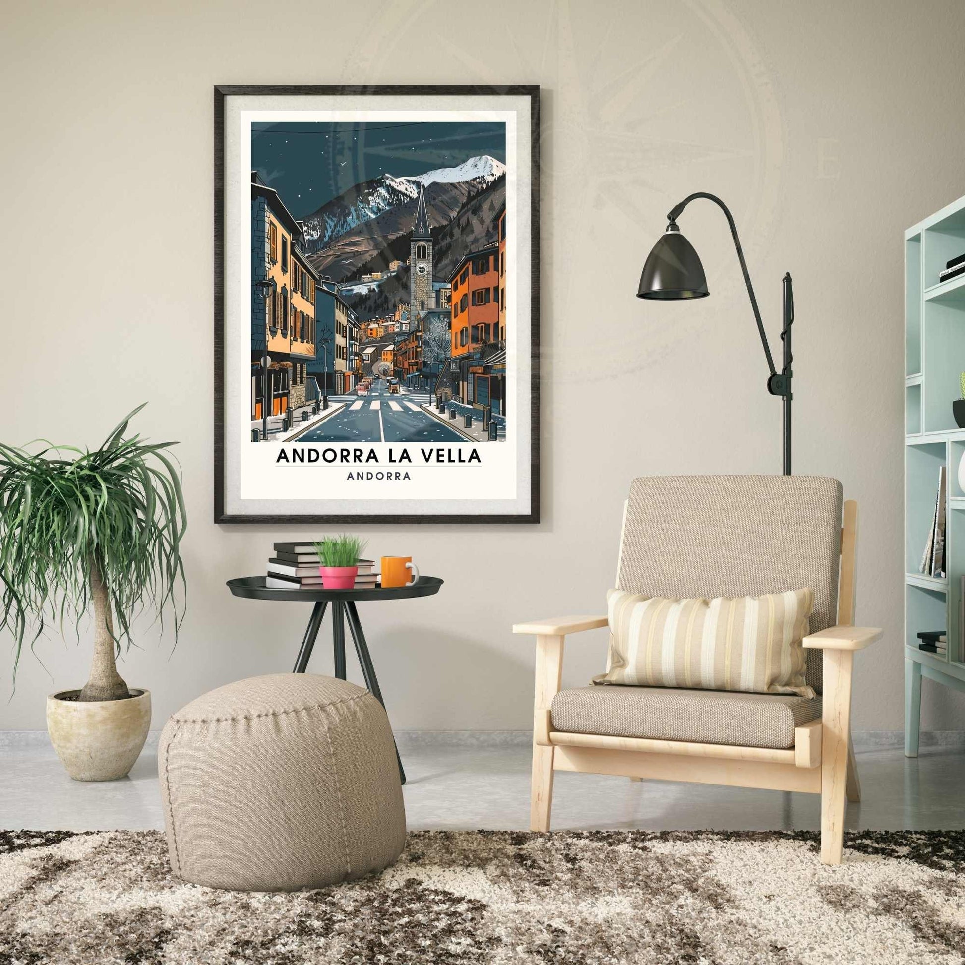 Affiche Andorre-la-Vieille - impression de voyage Andorre-la-Vieille - Affiche de voyage Andorre