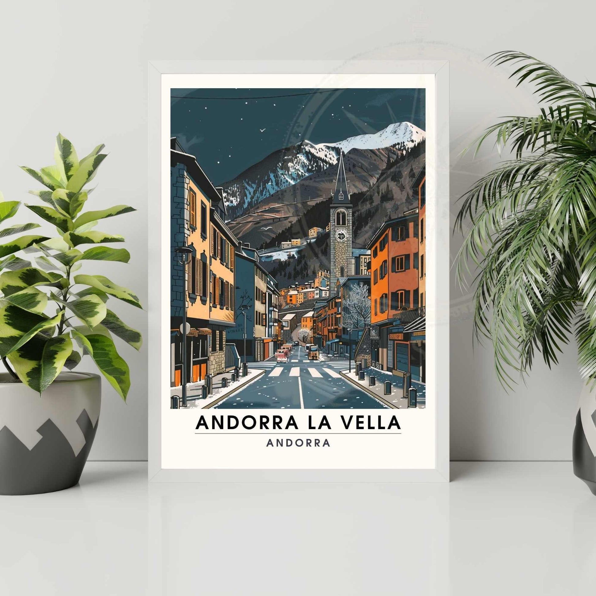 Affiche Andorre-la-Vieille - impression de voyage Andorre-la-Vieille - Affiche de voyage Andorre