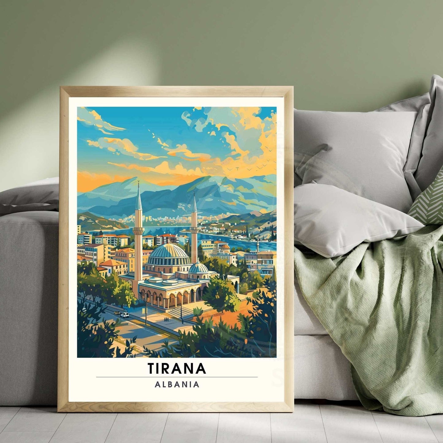 Affiche Tirana - impression de voyage Tirana, Albanie - Affiche Albanie