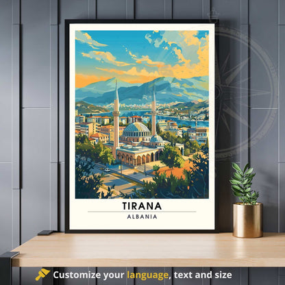 Affiche Tirana - impression de voyage Tirana, Albanie - Affiche Albanie