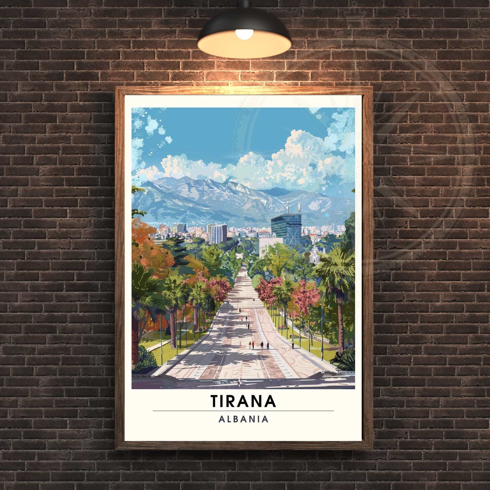 Affiche Tirana - impression de voyage Tirana, Albanie - Affiche Albanie