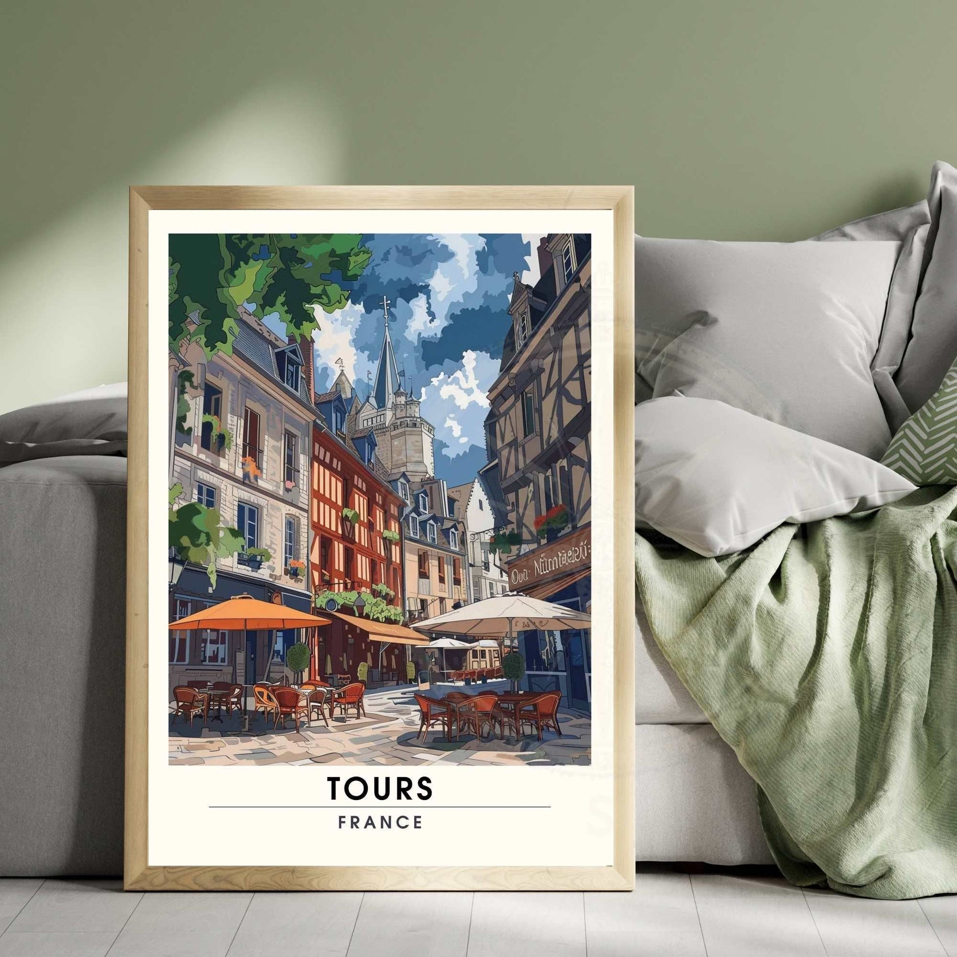 Affiche Tours - impression de voyage Tours, France - Vieux-Tours