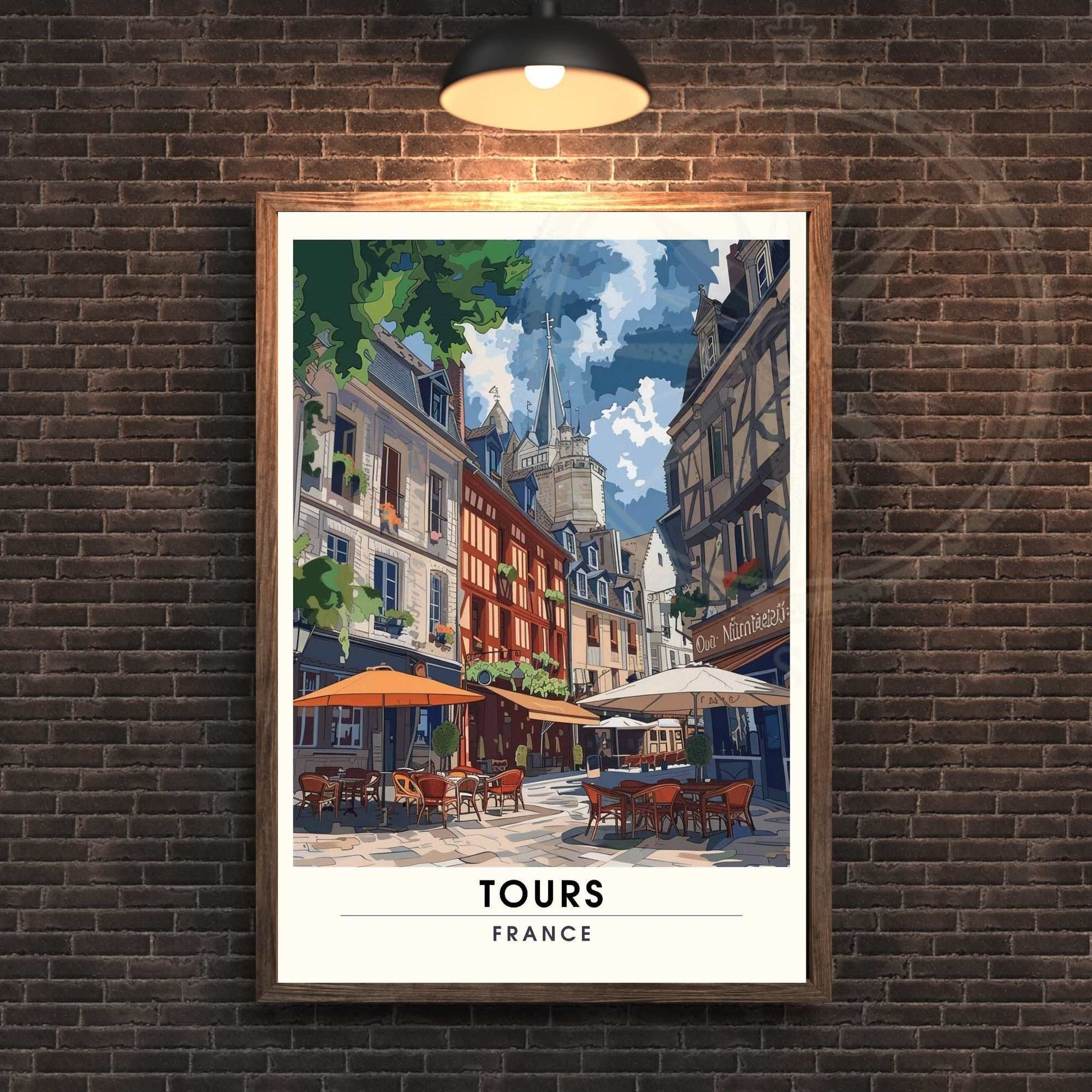 Affiche Tours - impression de voyage Tours, France - Vieux-Tours