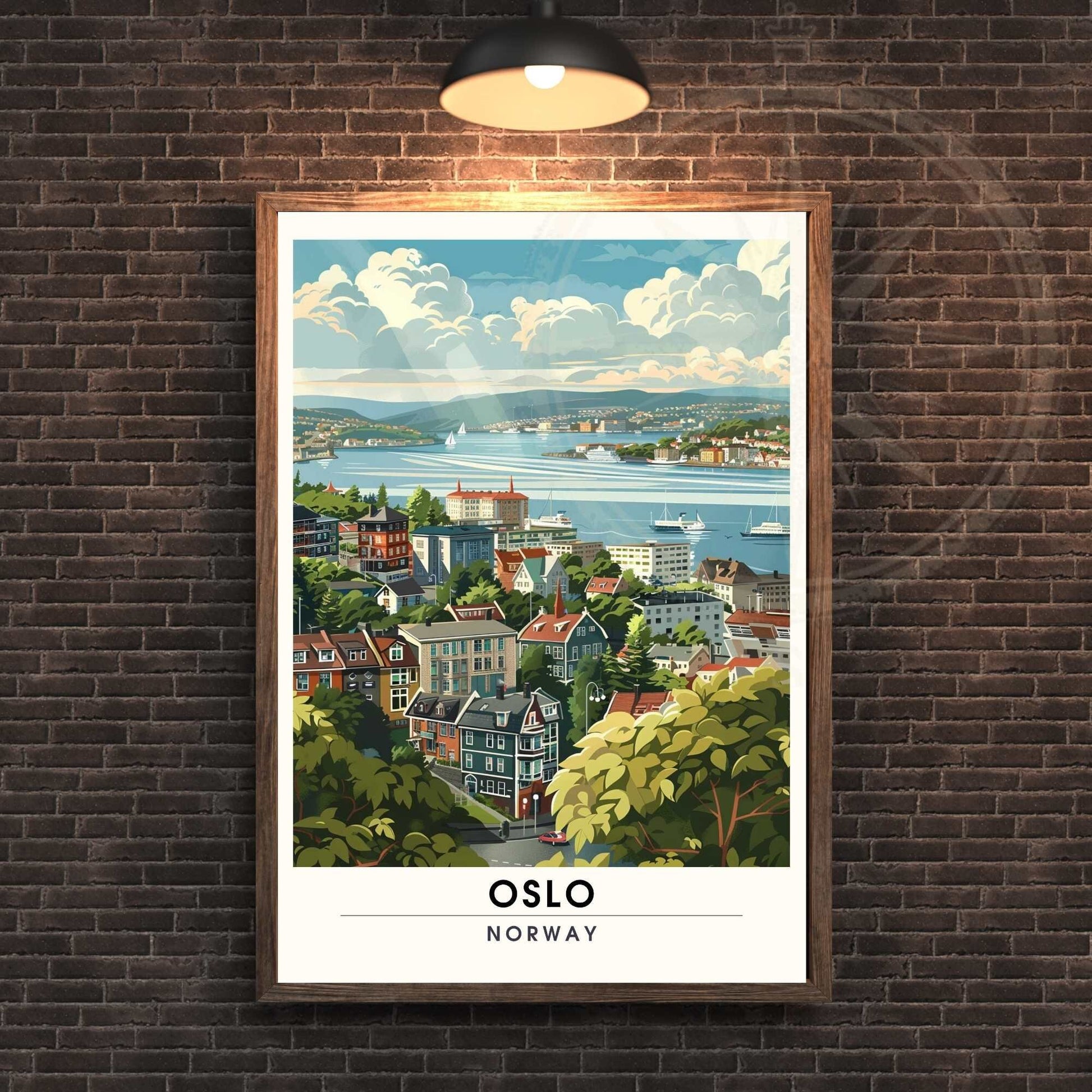 Affiche Oslo - impression de voyage Oslo, Norvège - Impression Norvège