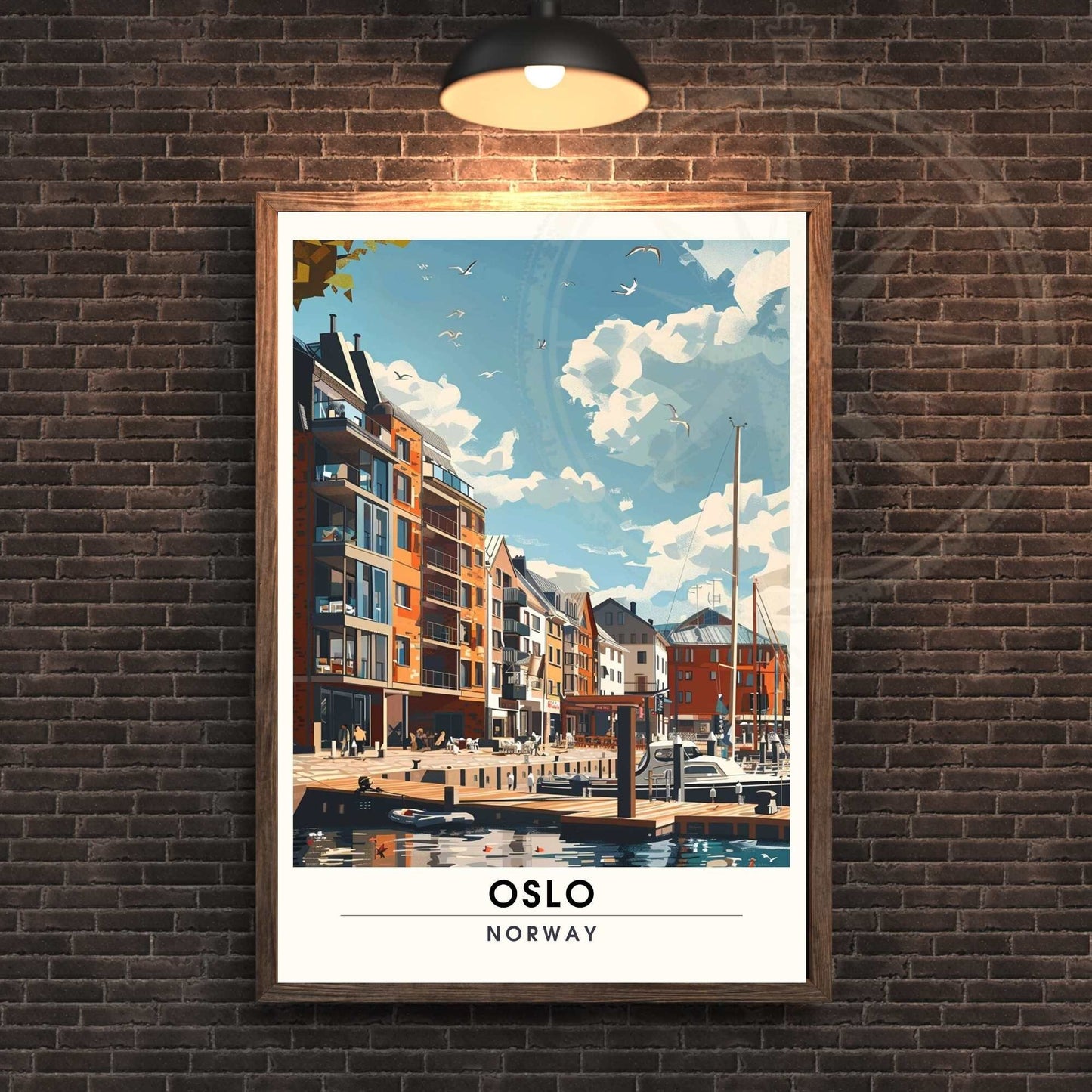 Affiche Oslo - impression de voyage Oslo, Norvège - Impression Norvège