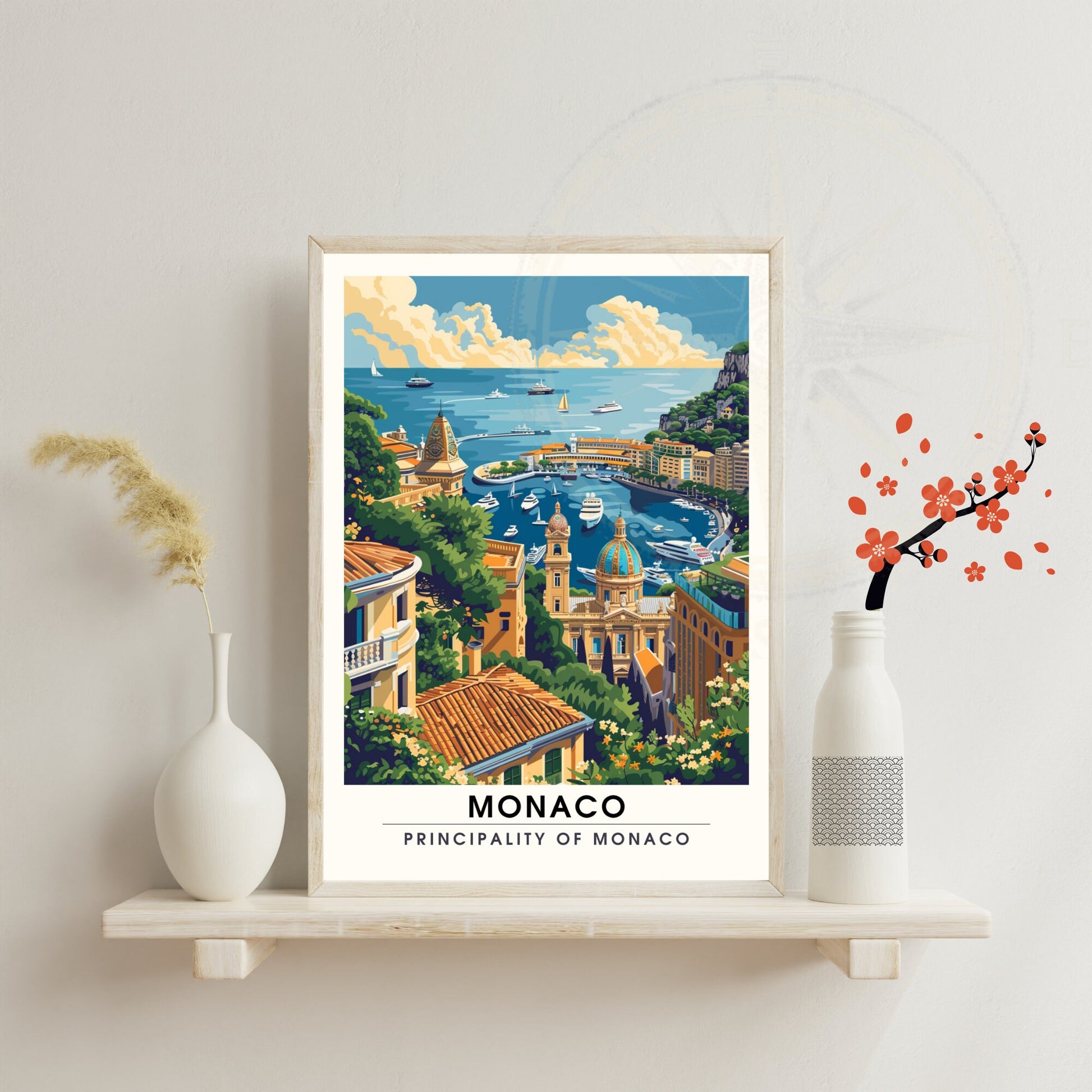 Affiche Monaco - impression de voyage Monaco - Impression Monte-Carlo