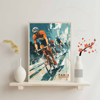 Impression Paris- Roubaix | Affiche cyclisme Paris- Roubaix