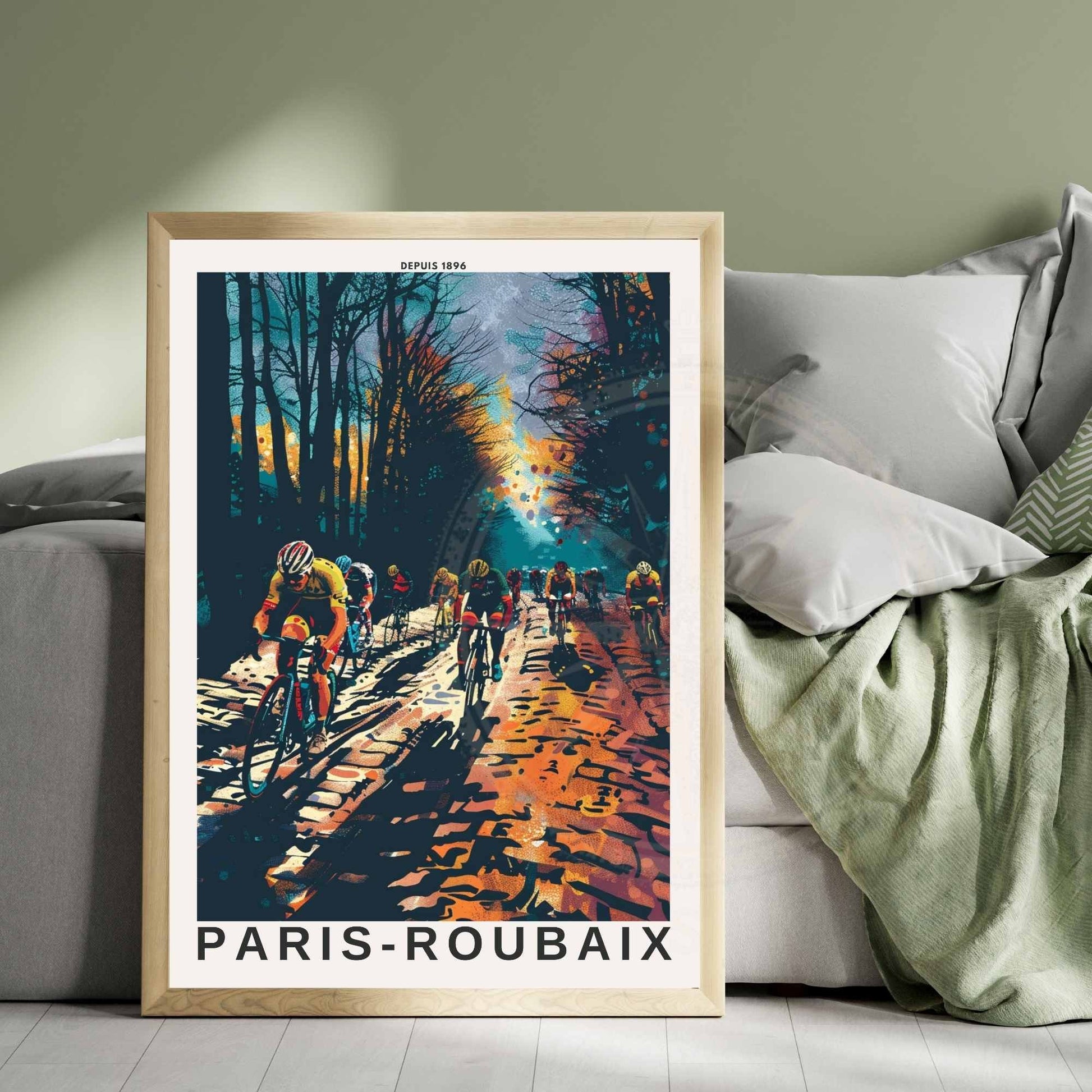 Impression Paris- Roubaix | Affiche cyclisme Paris- Roubaix