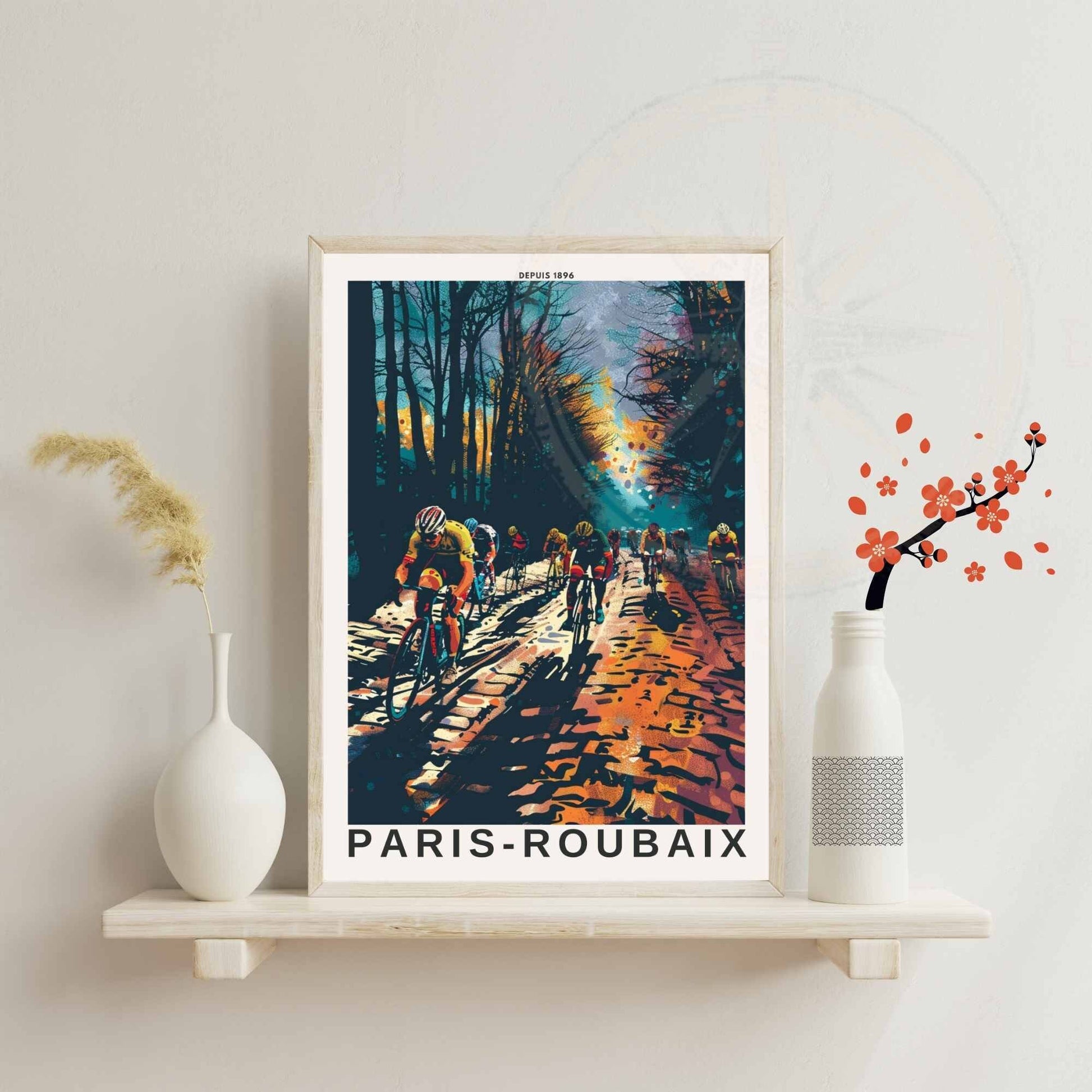 Impression Paris- Roubaix | Affiche cyclisme Paris- Roubaix