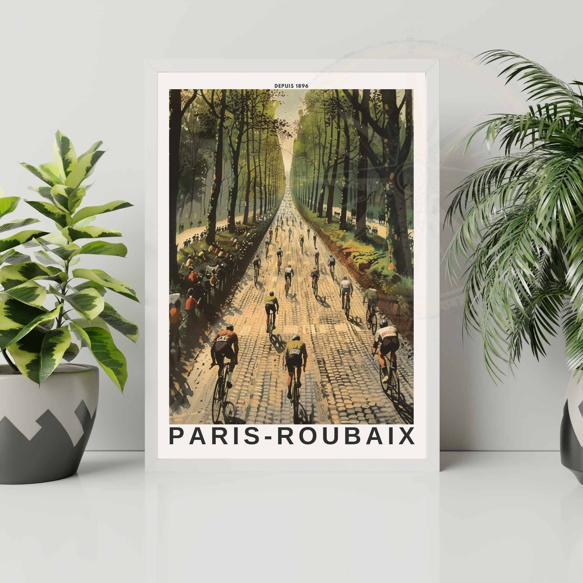 Impression Paris- Roubaix | Affiche cyclisme Paris- Roubaix - course cycliste Paris-Roubaix