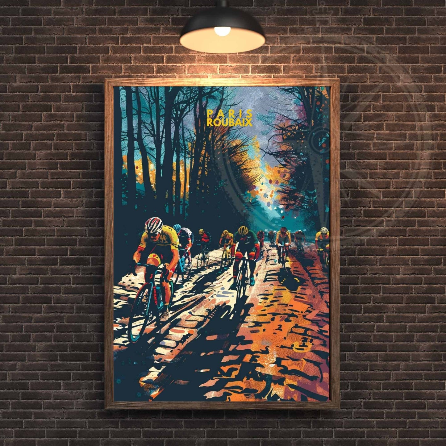 Impression Paris- Roubaix | Affiche cyclisme Paris- Roubaix - course cycliste Paris-Roubaix