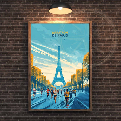 Impression Marathon de Paris | Affiche Marathon de Paris