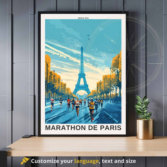 Impression Marathon de Paris | Affiche Marathon de Paris