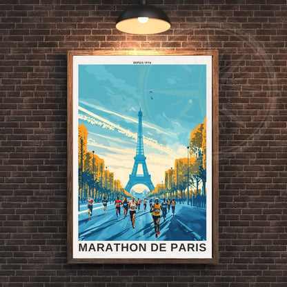 Impression Marathon de Paris | Affiche Marathon de Paris