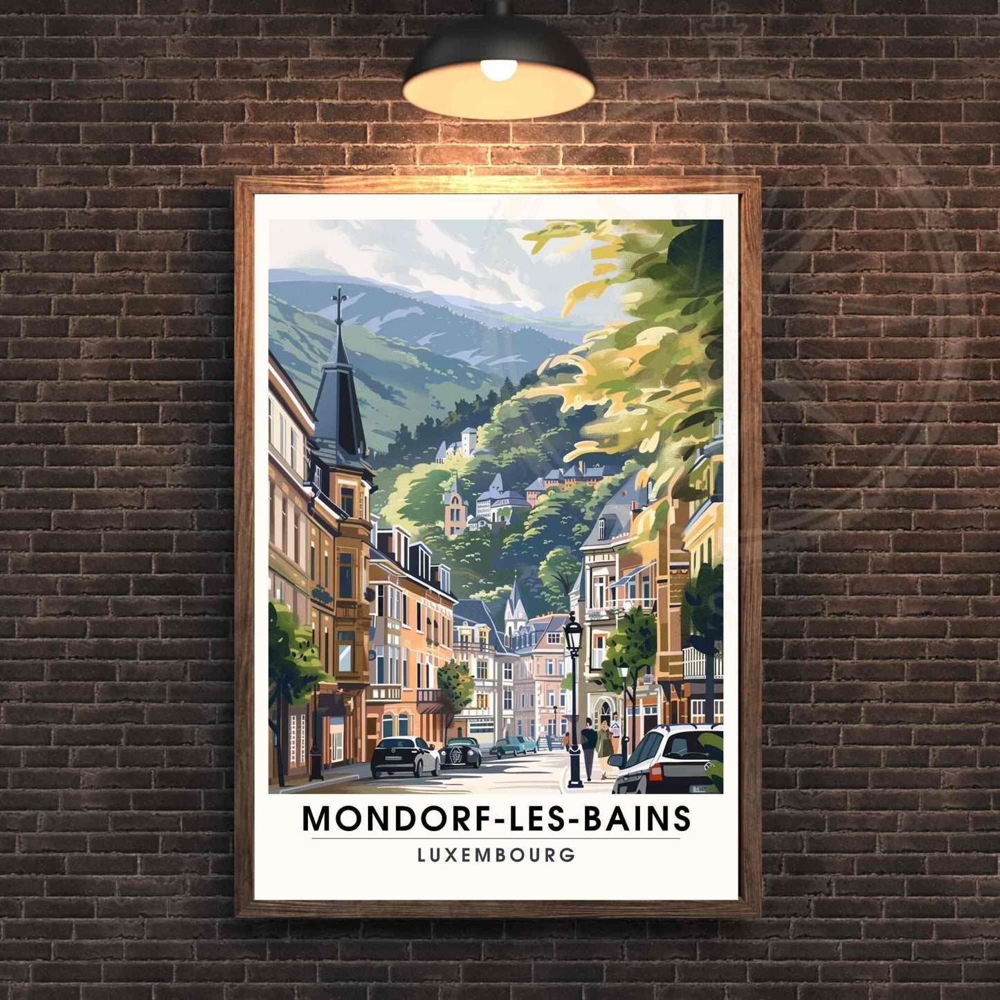 Affiche Mondorf-les-Bains - impression de voyage Luxembourg