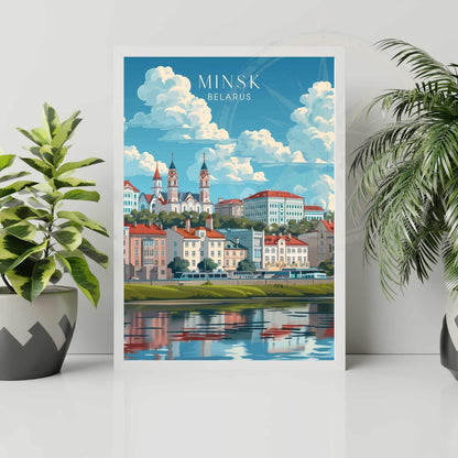 Affiche Minsk- impression de voyage Minsk , Biélorussie - poster Biélorussie