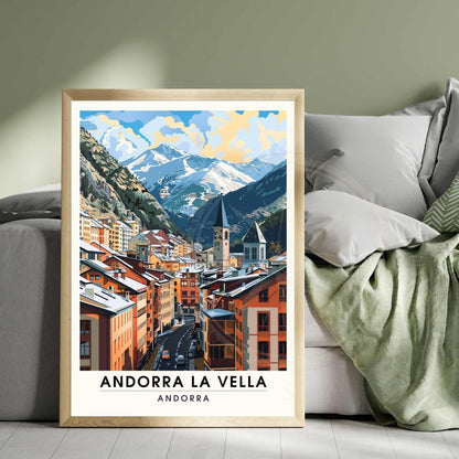 Affiche Andorre-la-Vieille- impression de voyage Andorre-la-Vieille - Affiche Andorre