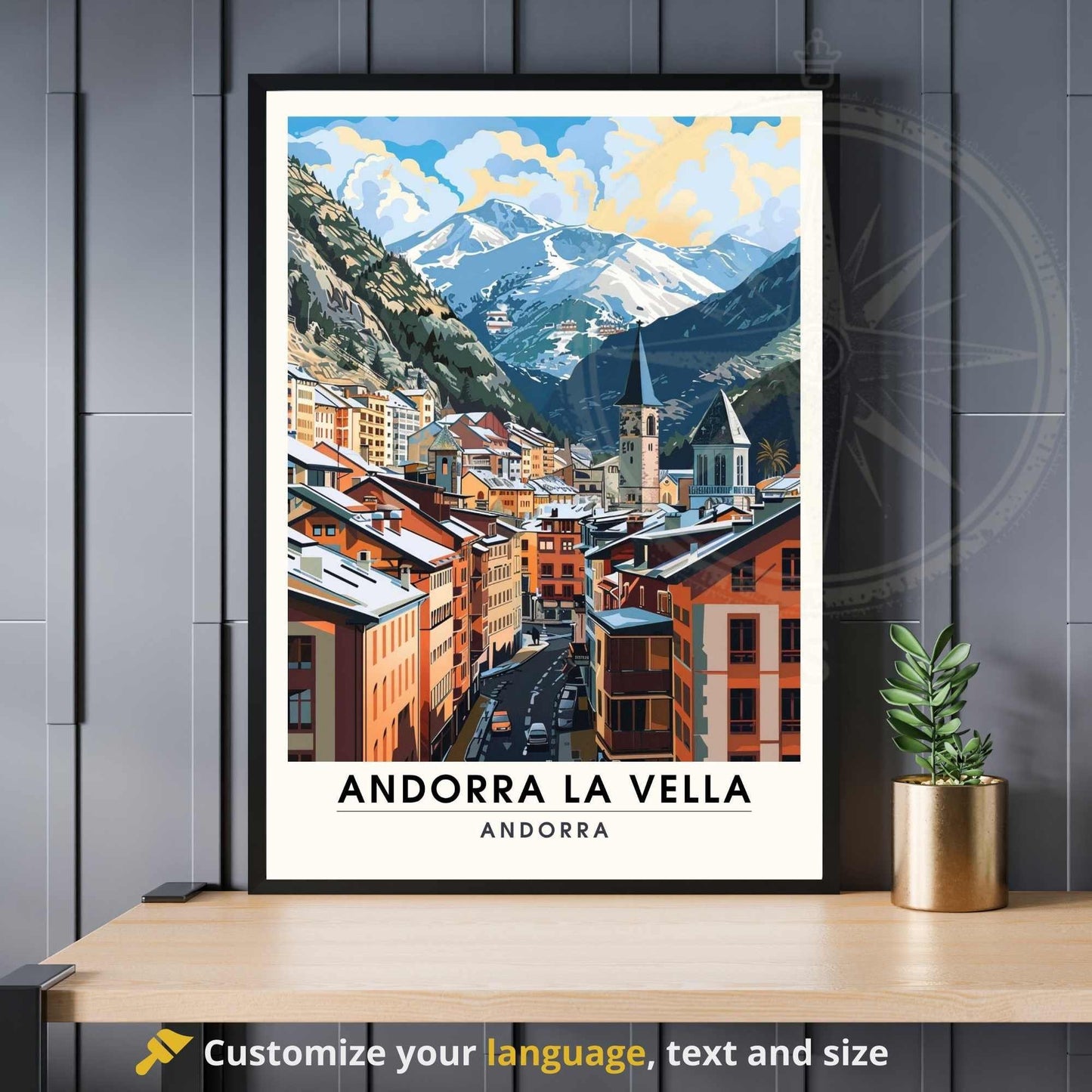 Affiche Andorre-la-Vieille- impression de voyage Andorre-la-Vieille - Affiche Andorre