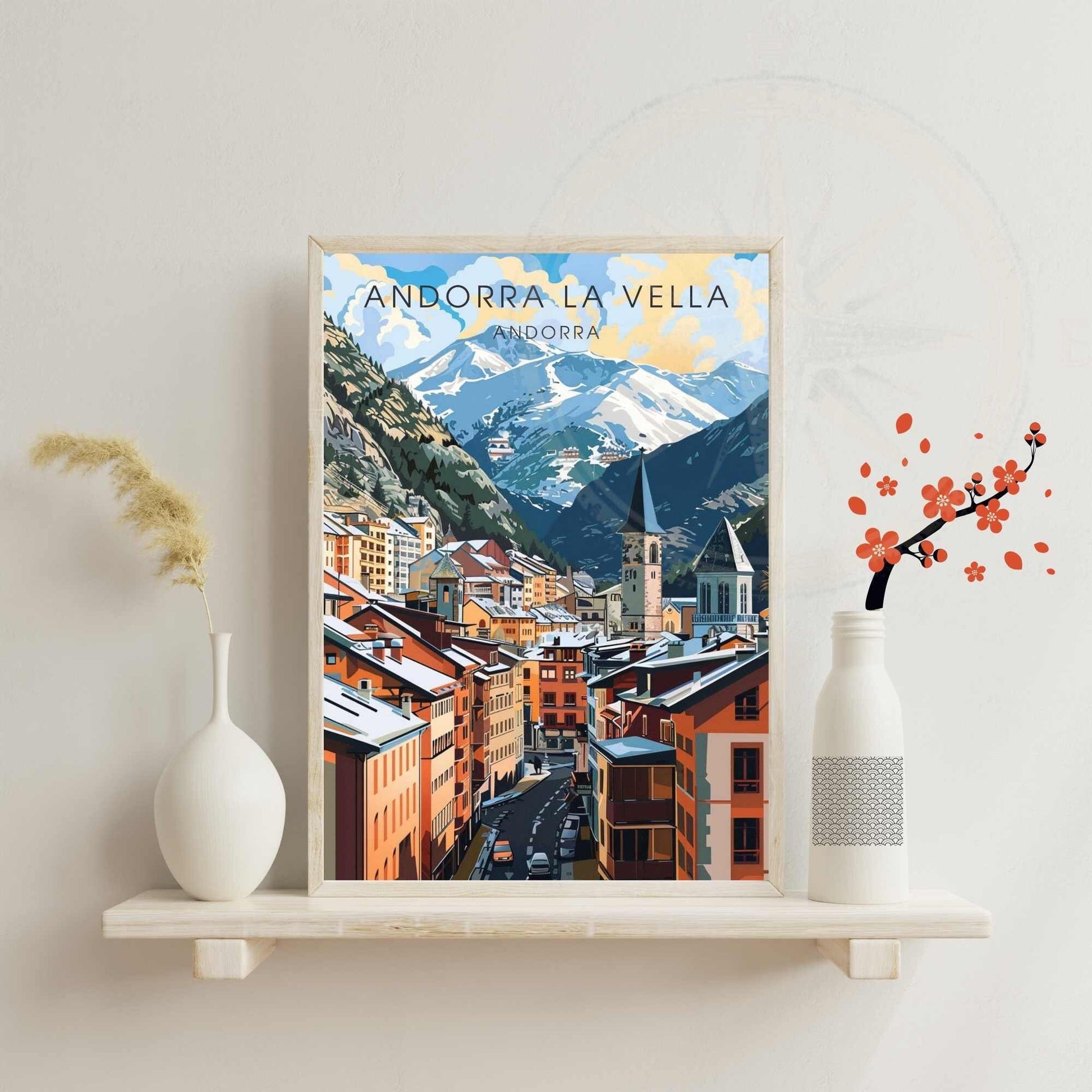 Affiche Andorre-la-Vieille- impression de voyage Andorre-la-Vieille - Affiche Andorre