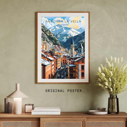 Affiche Andorre-la-Vieille- impression de voyage Andorre-la-Vieille - Affiche Andorre