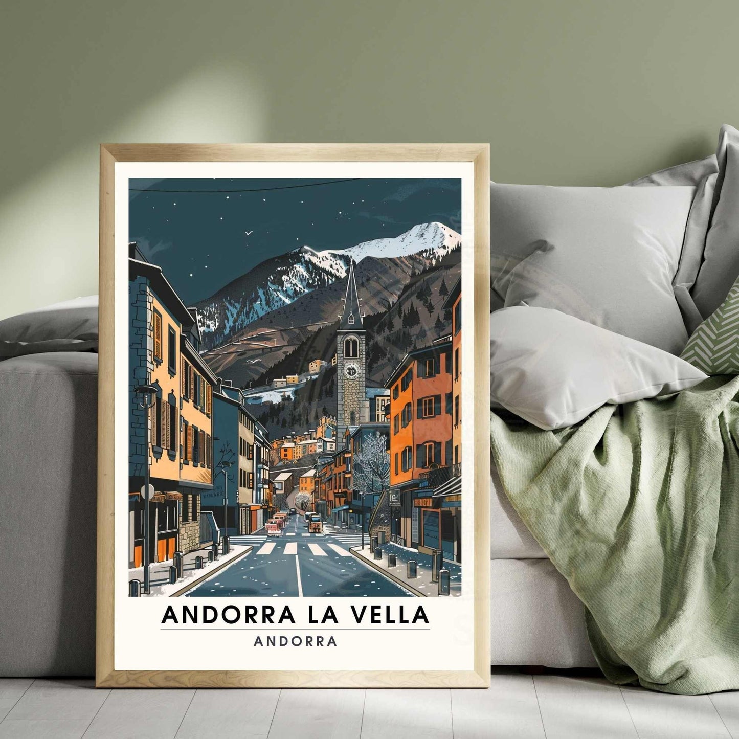 Affiche Andorre-la-Vieille - impression de voyage Andorre-la-Vieille - Affiche de voyage Andorre