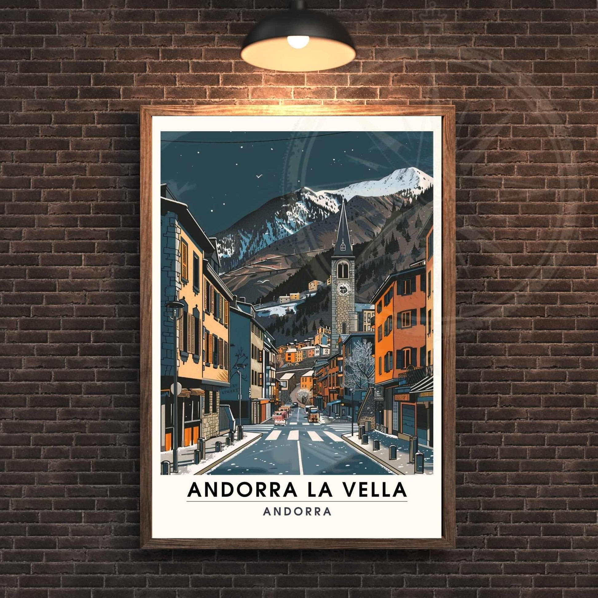 Affiche Andorre-la-Vieille - impression de voyage Andorre-la-Vieille - Affiche de voyage Andorre