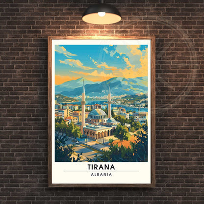 Affiche Tirana - impression de voyage Tirana, Albanie - Affiche Albanie