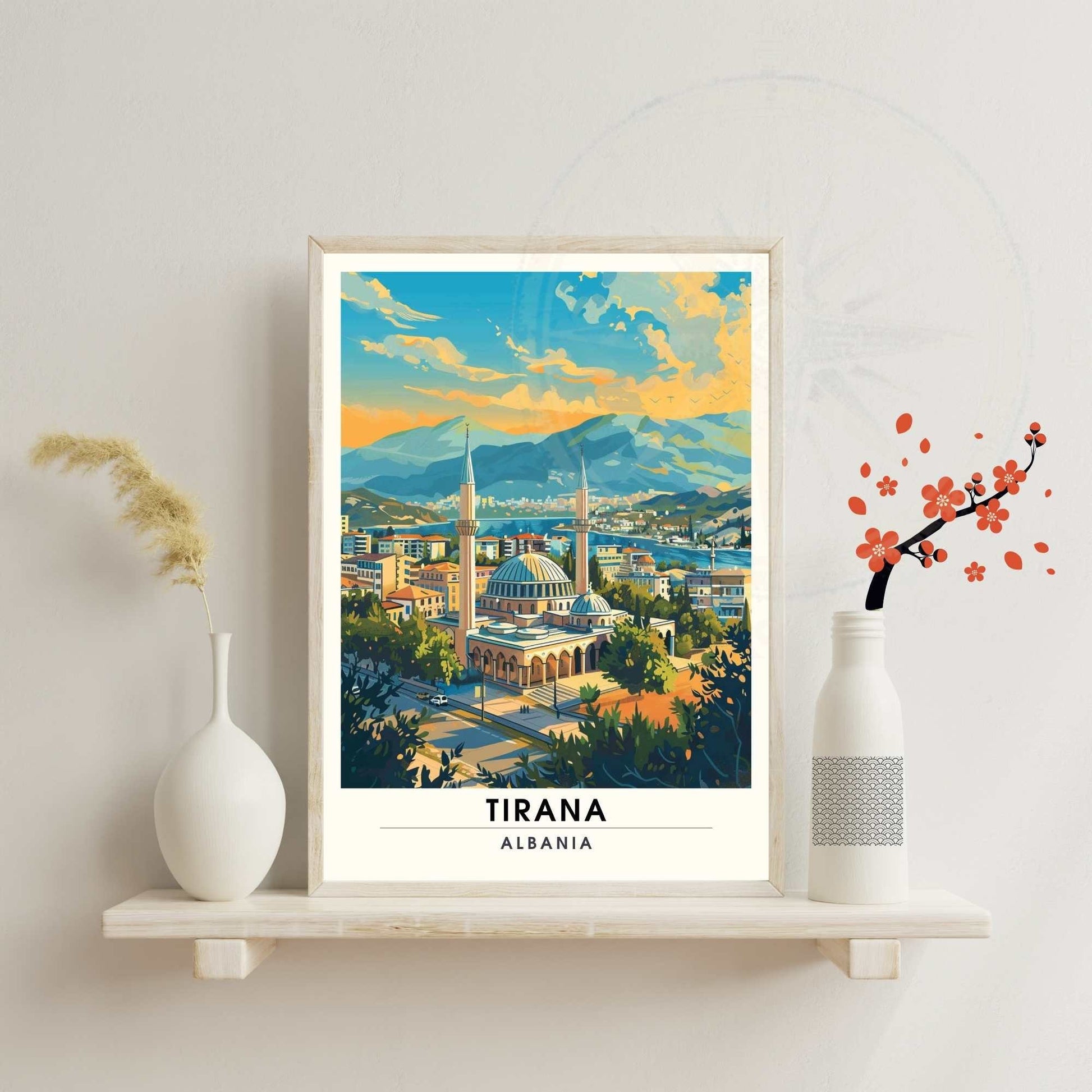 Affiche Tirana - impression de voyage Tirana, Albanie - Affiche Albanie