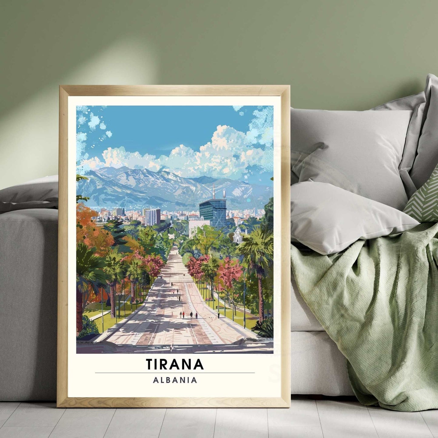 Affiche Tirana - impression de voyage Tirana, Albanie - Affiche Albanie