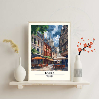 Affiche Tours - impression de voyage Tours, France - Vieux-Tours