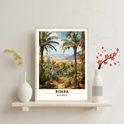 Impression Biskra, Algérie | Affiche de voyage Biskra, Algérie