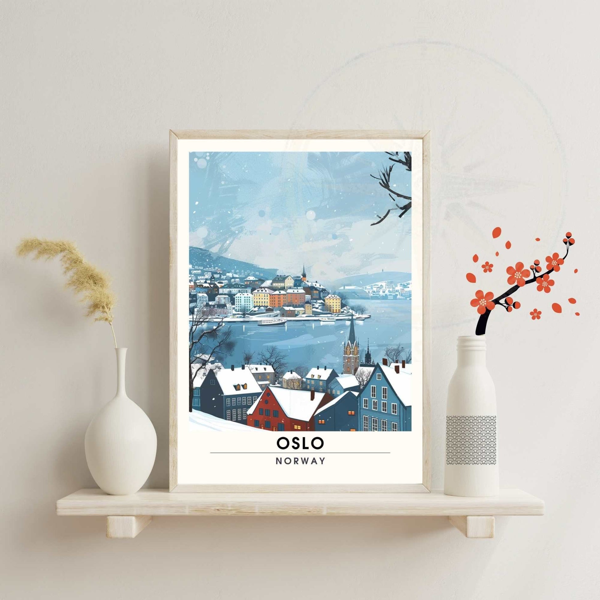 Affiche Oslo - impression de voyage Oslo, Norvège - Impression Norvège