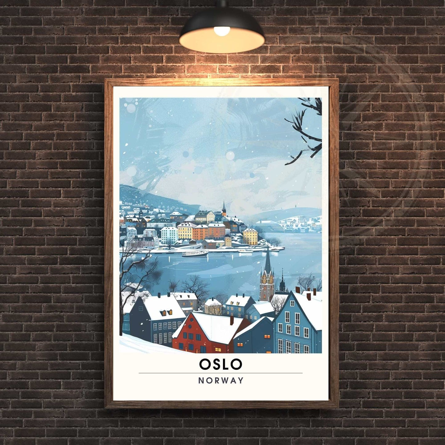 Affiche Oslo - impression de voyage Oslo, Norvège - Impression Norvège