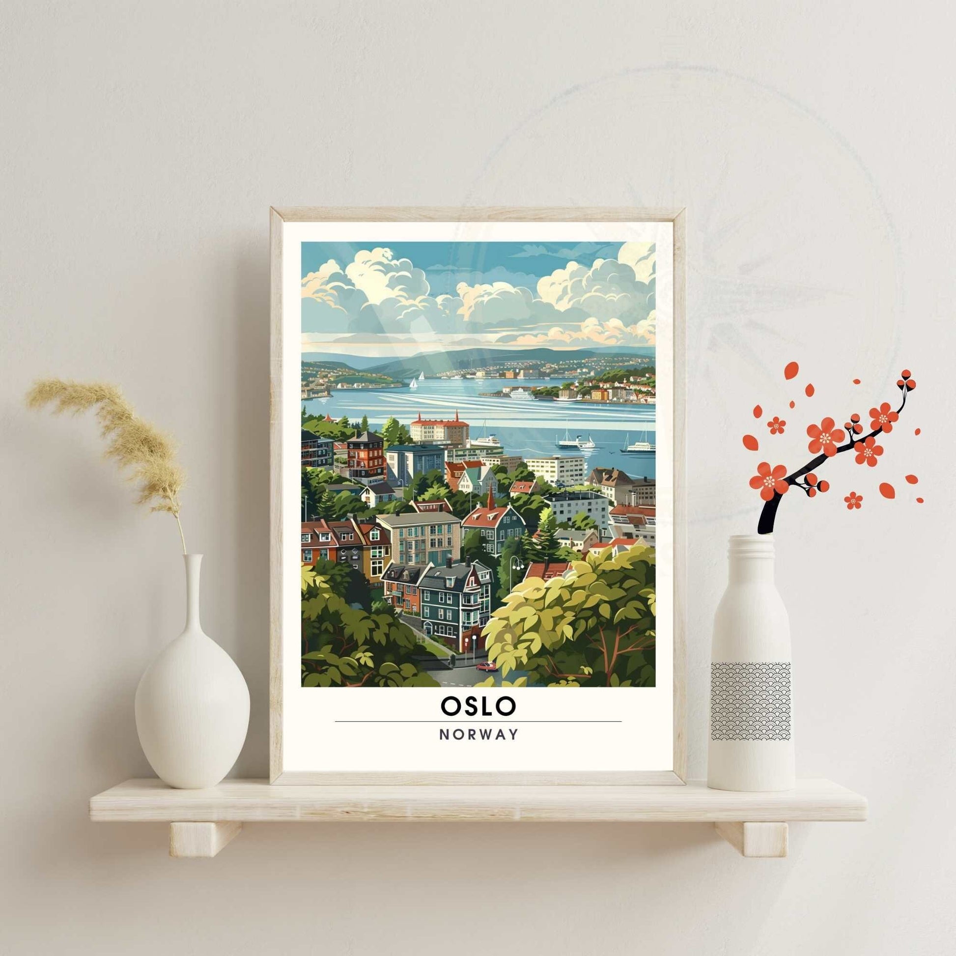 Affiche Oslo - impression de voyage Oslo, Norvège - Impression Norvège