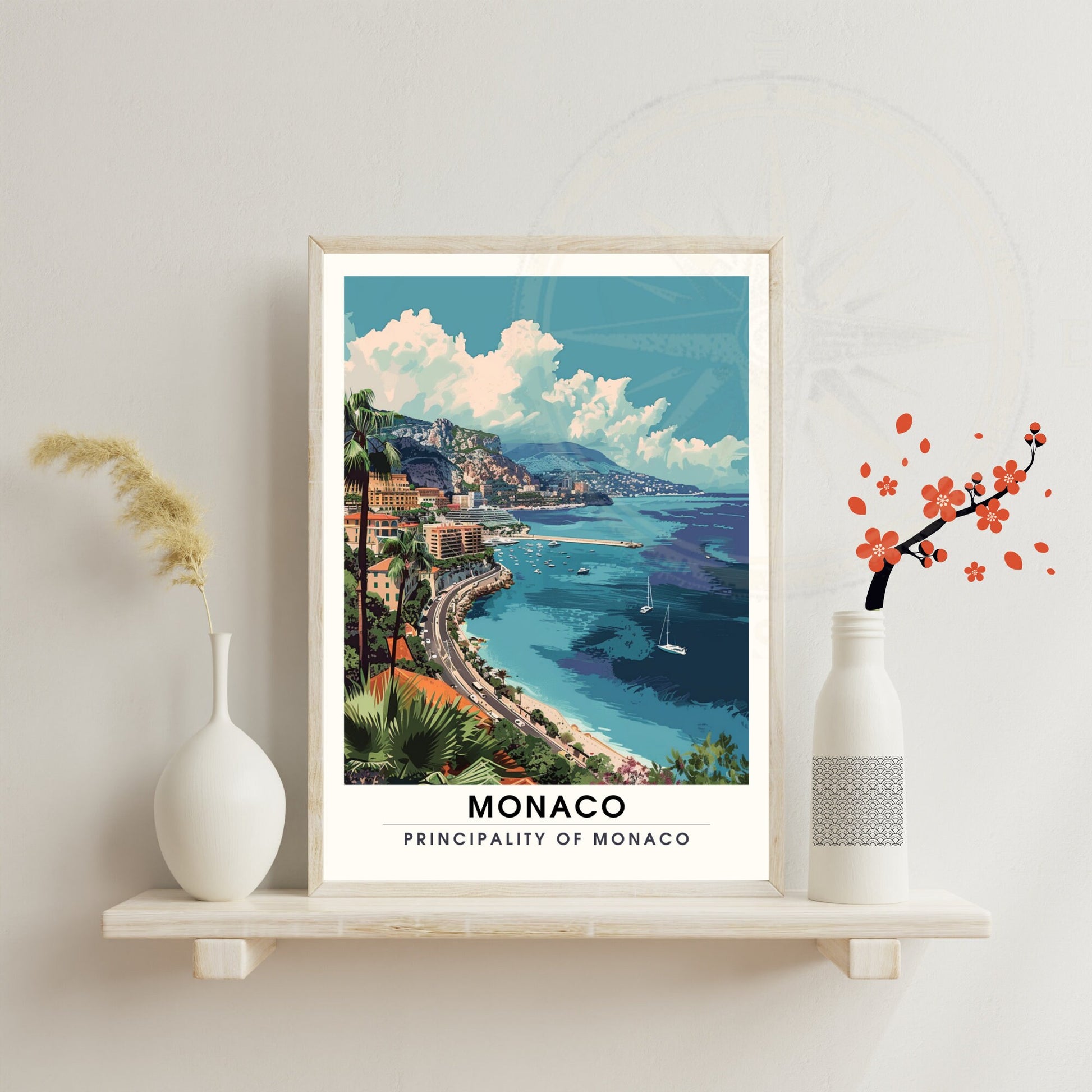 Affiche Monaco - impression de voyage Monaco - Impression Monte-Carlo