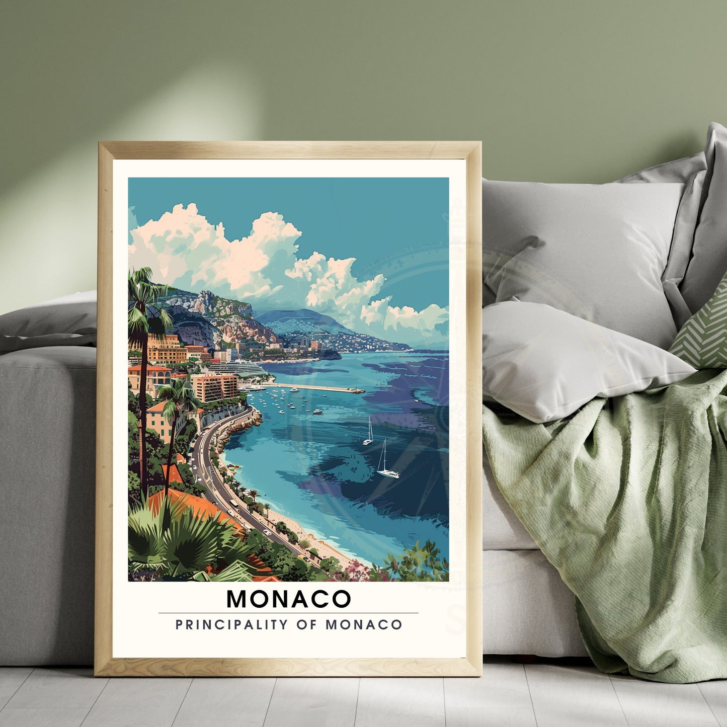 Affiche Monaco - impression de voyage Monaco - Impression Monte-Carlo