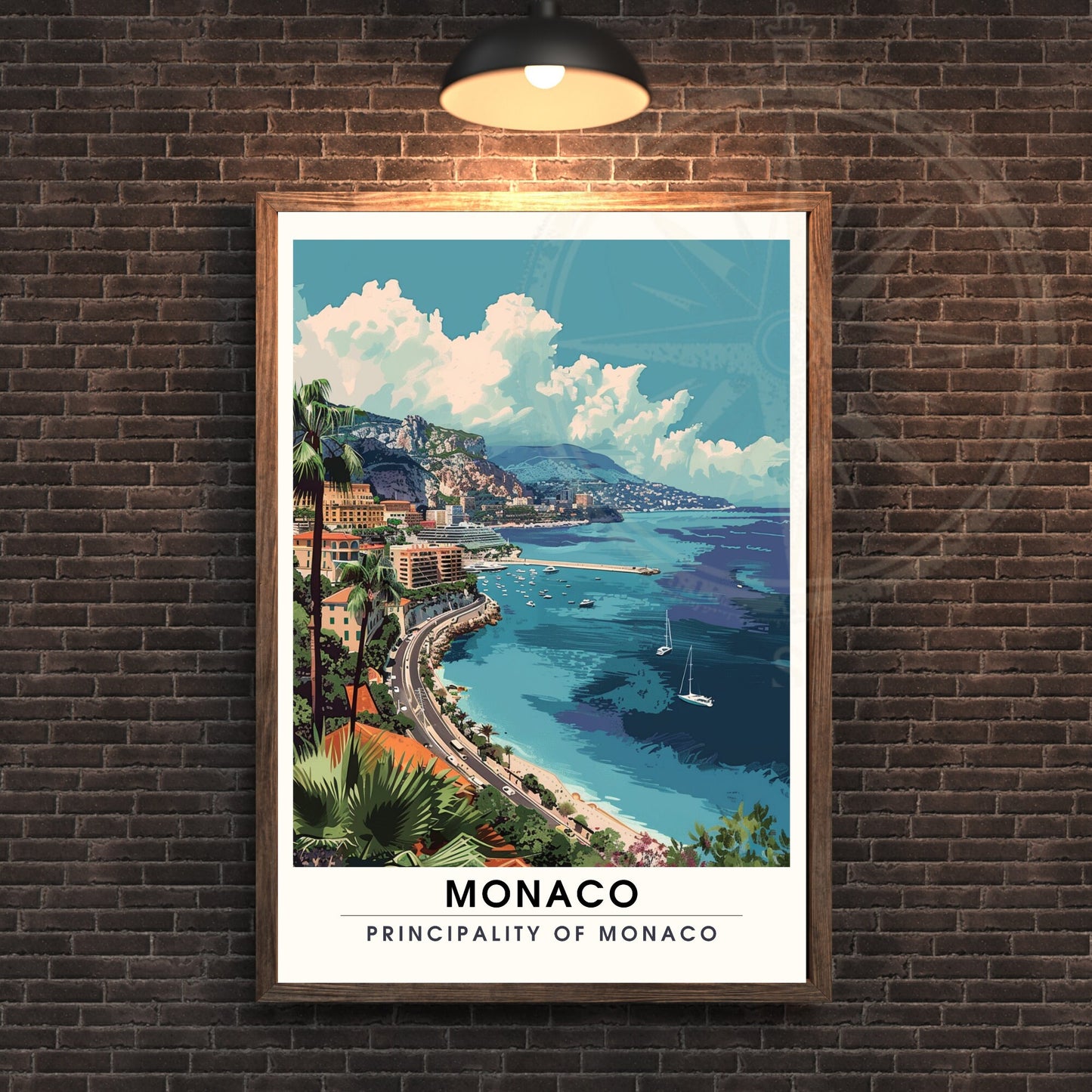 Affiche Monaco - impression de voyage Monaco - Impression Monte-Carlo