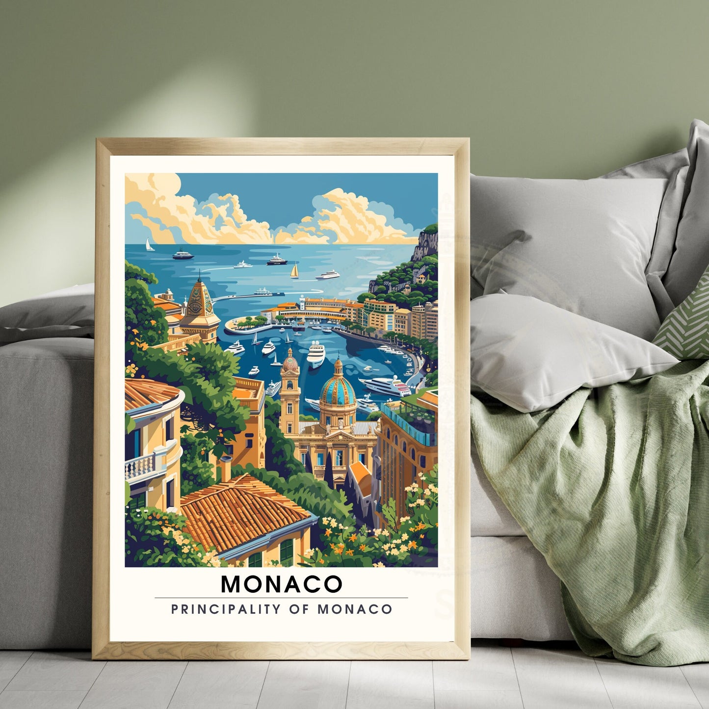 Affiche Monaco - impression de voyage Monaco - Impression Monte-Carlo