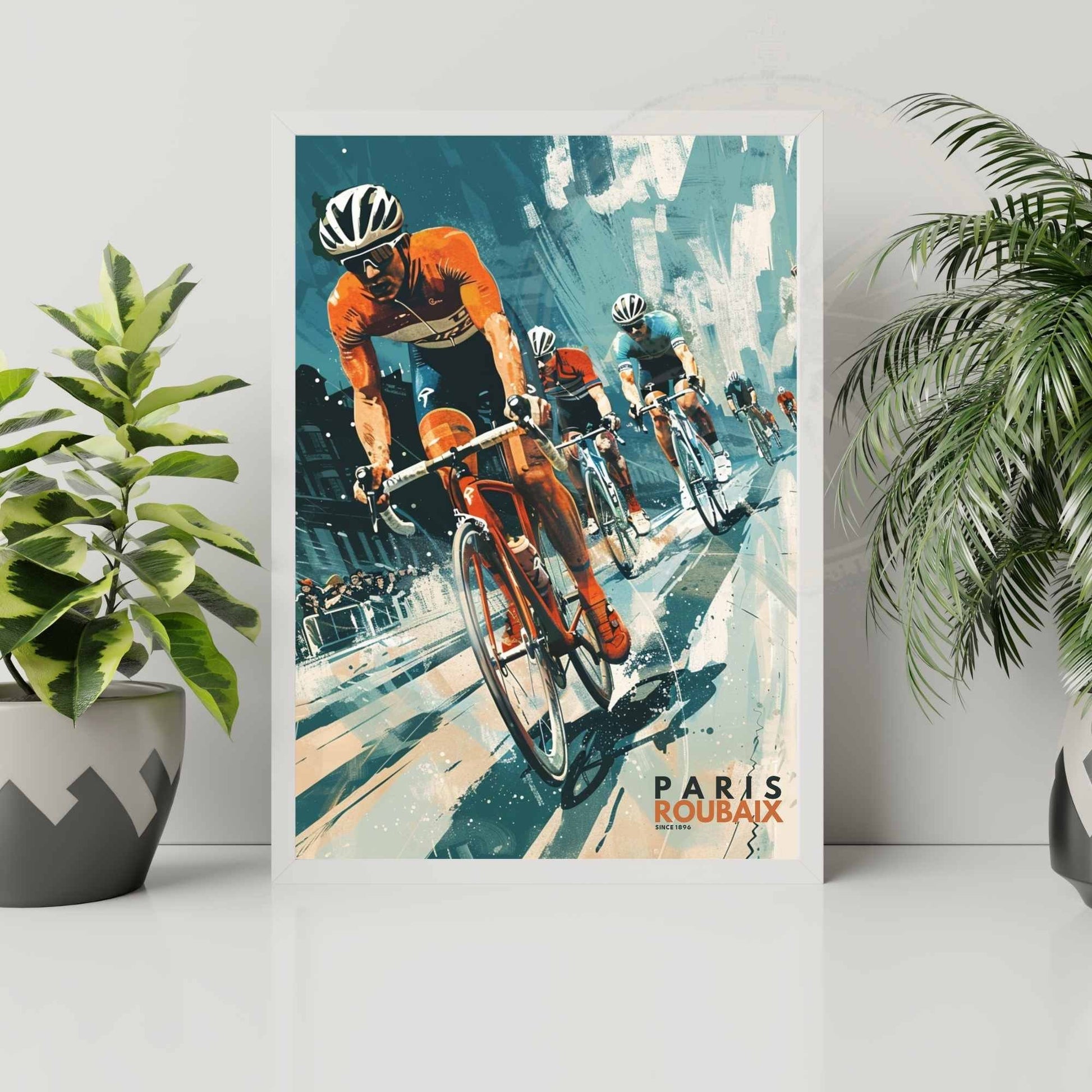 Impression Paris- Roubaix | Affiche cyclisme Paris- Roubaix