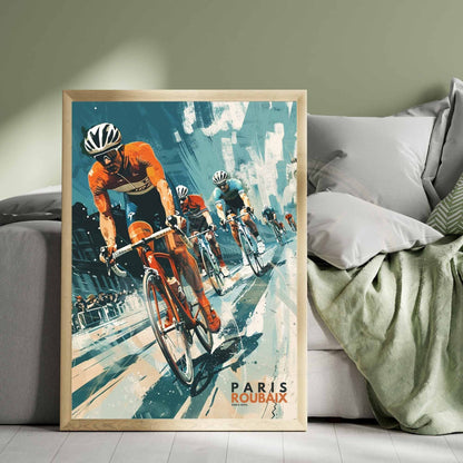 Impression Paris- Roubaix | Affiche cyclisme Paris- Roubaix