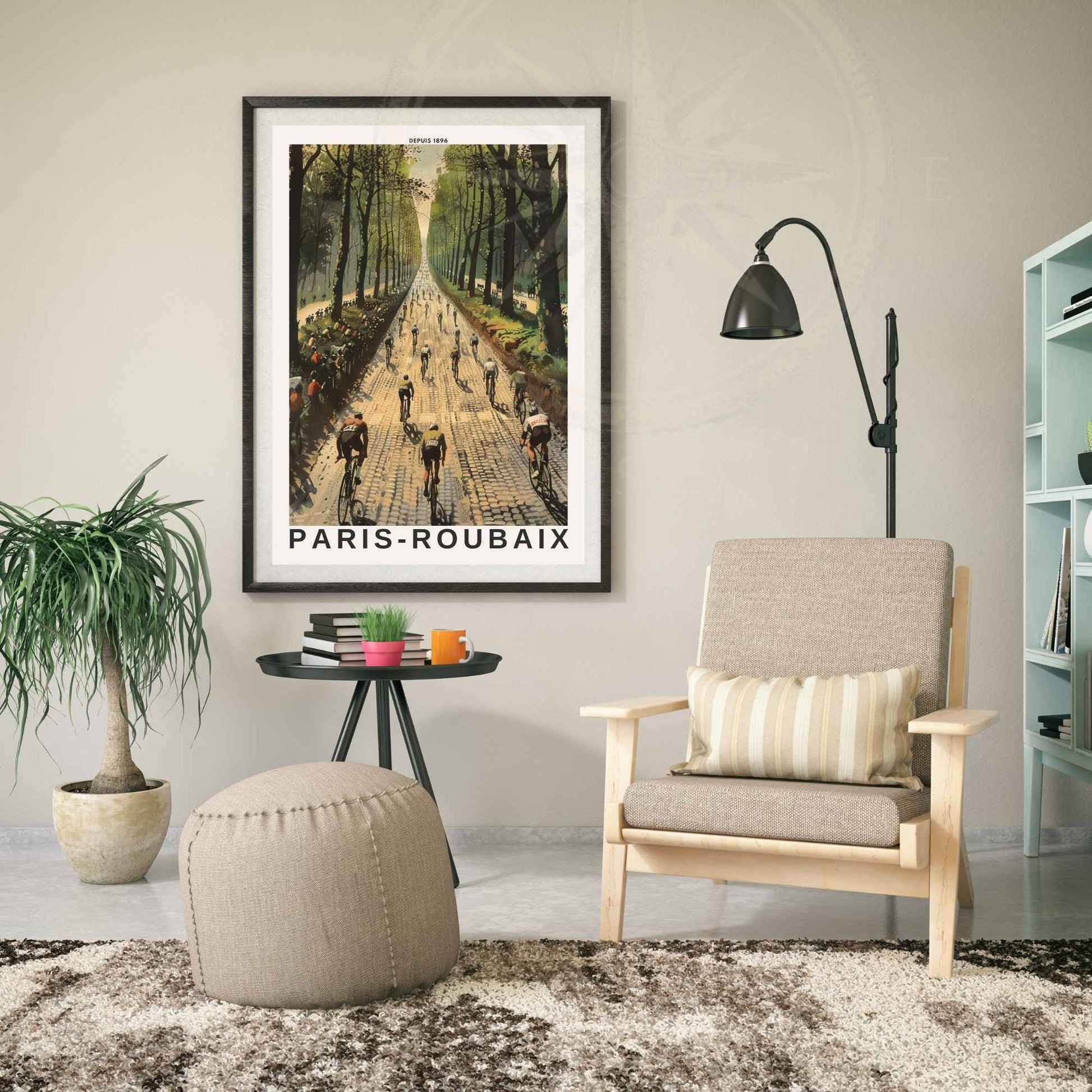 Impression Paris- Roubaix | Affiche cyclisme Paris- Roubaix - course cycliste Paris-Roubaix