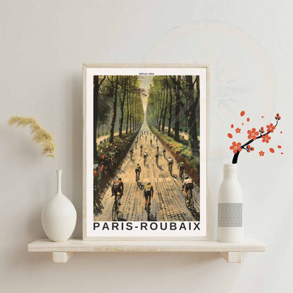 Impression Paris- Roubaix | Affiche cyclisme Paris- Roubaix - course cycliste Paris-Roubaix