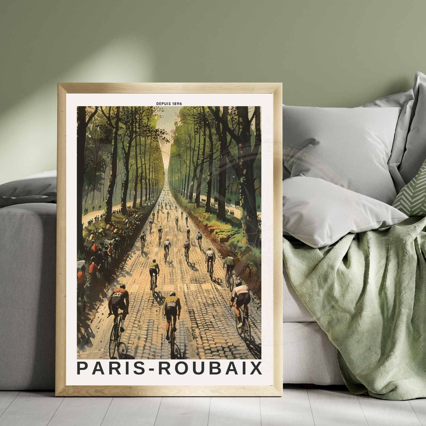 Impression Paris- Roubaix | Affiche cyclisme Paris- Roubaix - course cycliste Paris-Roubaix