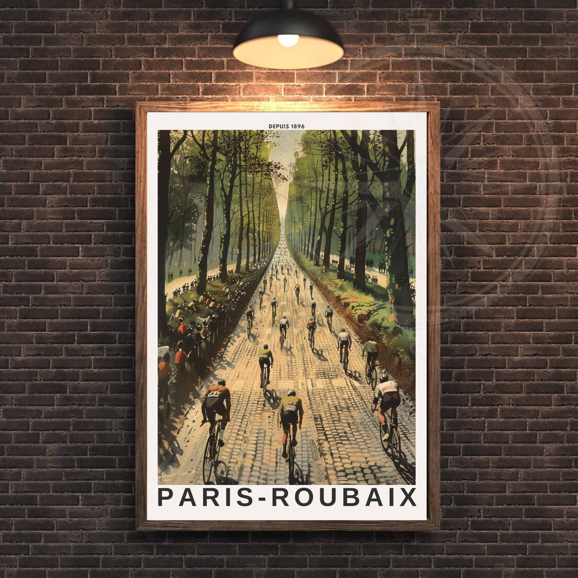 Impression Paris- Roubaix | Affiche cyclisme Paris- Roubaix - course cycliste Paris-Roubaix