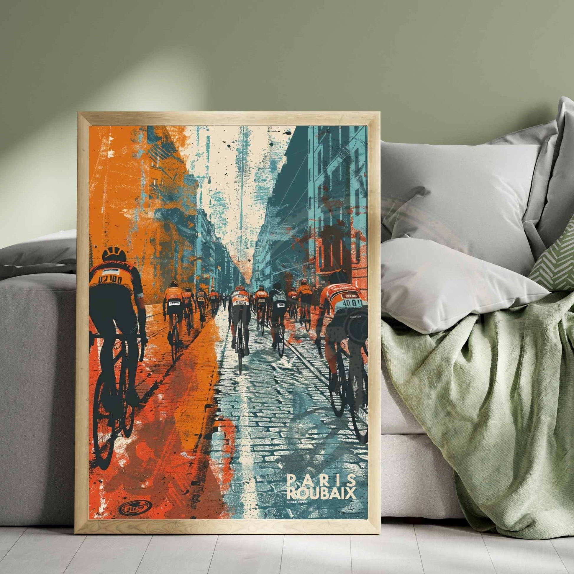 Impression Paris- Roubaix | Affiche cyclisme Paris- Roubaix - course cycliste Paris-Roubaix