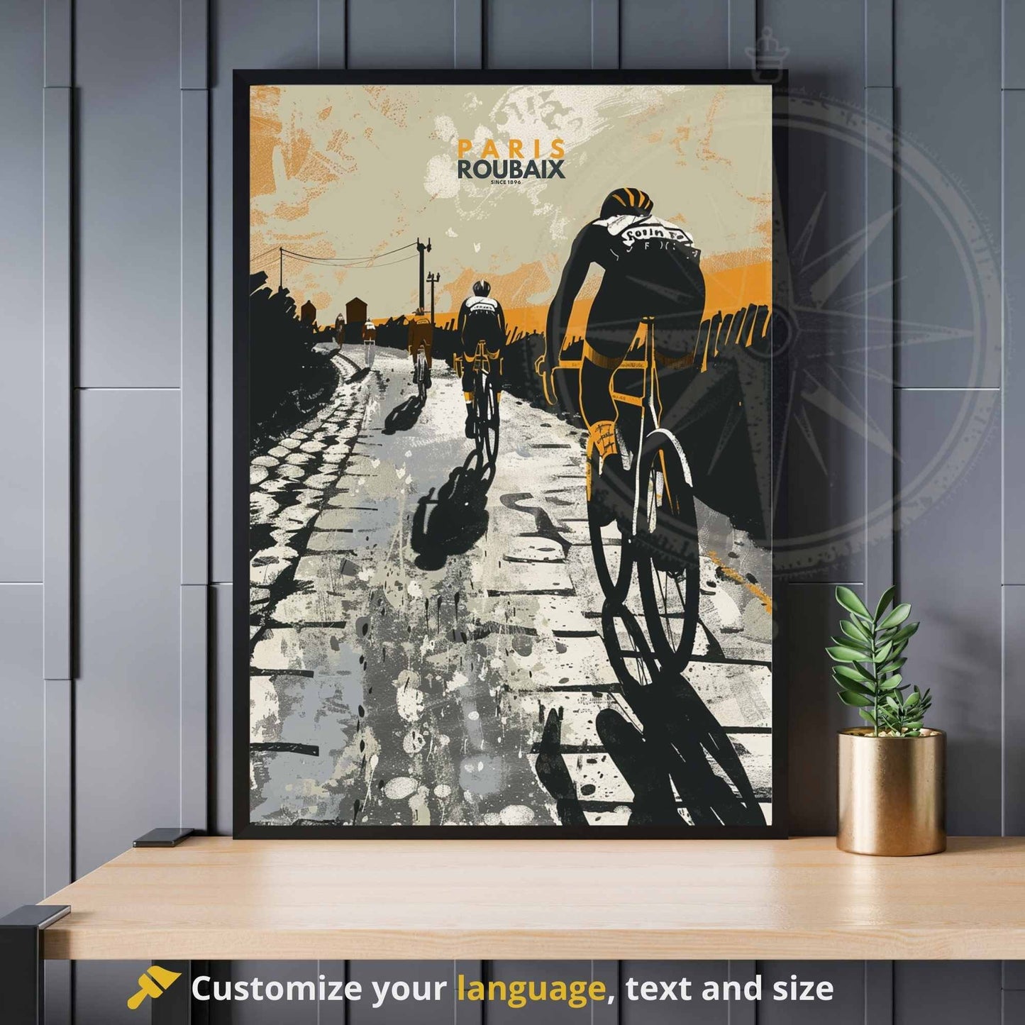 Impression Paris- Roubaix | Affiche cyclisme Paris- Roubaix